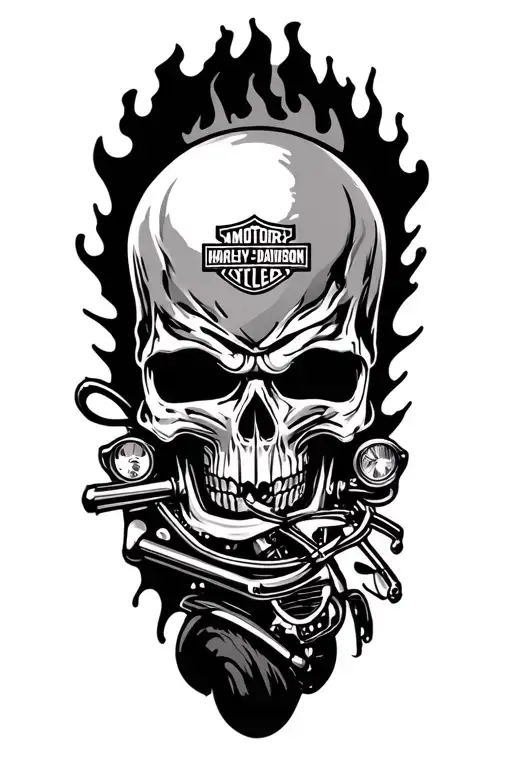 Harley Davidson tattoo design idea