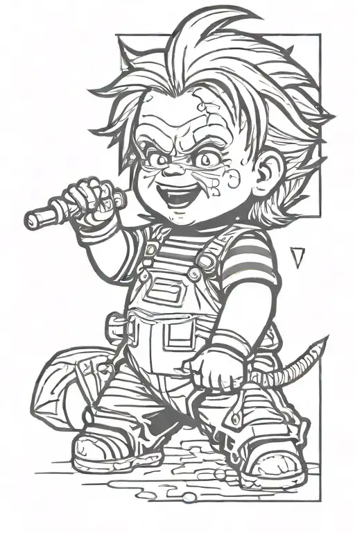 chucky f baby tattoo design idea