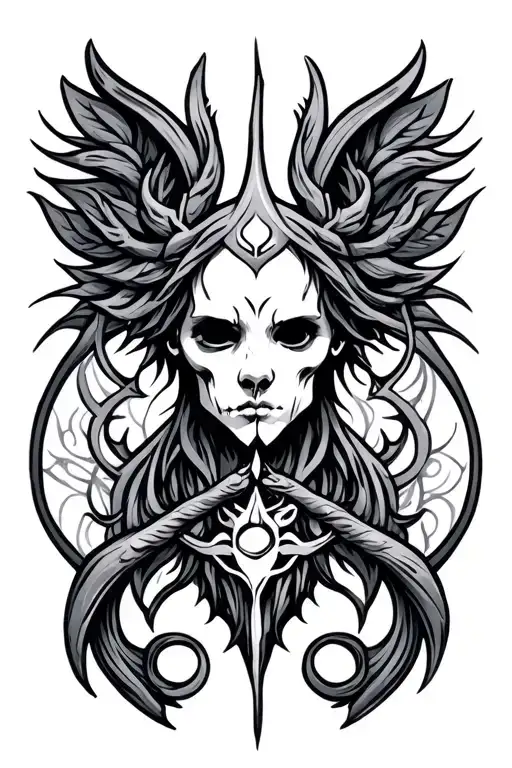 Strength Wisdom Charm Enigma tattoo design idea