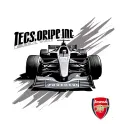 formula one car and cannon arsenal football club emblem tattoo design idea