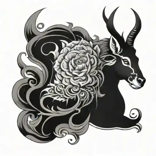Rabe & hirsch tattoo design idea