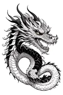 Vietnamese style dragon tattoo design idea