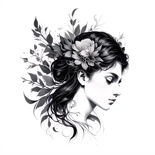 Eros & psyche minimal tattoo design idea
