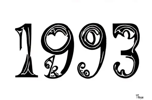 "1993" tattoo design idea