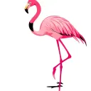 Flamingo standing on one tattoo design idea