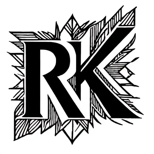 RK word need tobe clear but it need to be covered in some sophisticated mysteries designs tattoo design idea