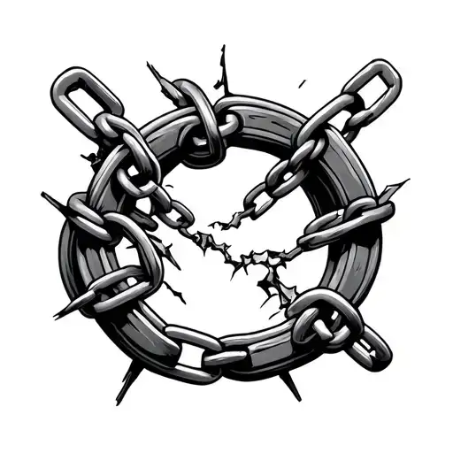 Inside bicep = A broken chain or cracked manacle, showing freedom from the weight Atlas  tattoo design idea