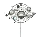 solar system tattoo design idea