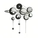 solar system tattoo design idea