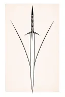 Halberd tattoo design idea