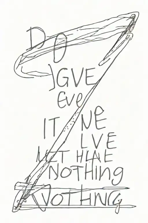 Text saying "I'd give everything even if it means I have nothing left" tattoo design idea