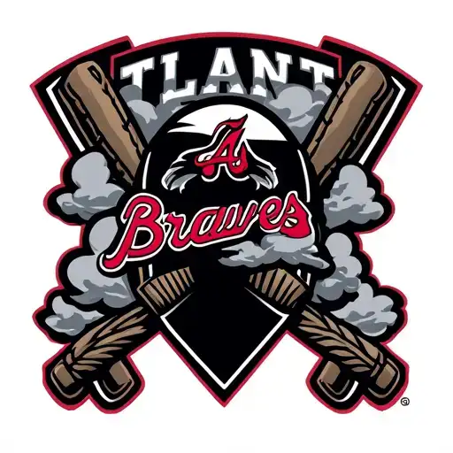 atlanta braves logo with clouds tattoo design idea