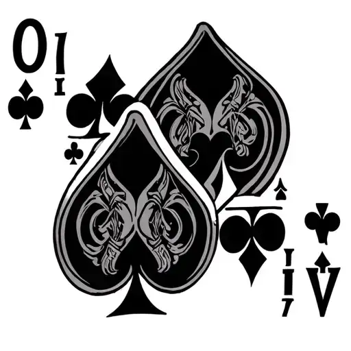 poker cards tattoo design idea