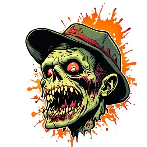 zombie tattoo design idea
