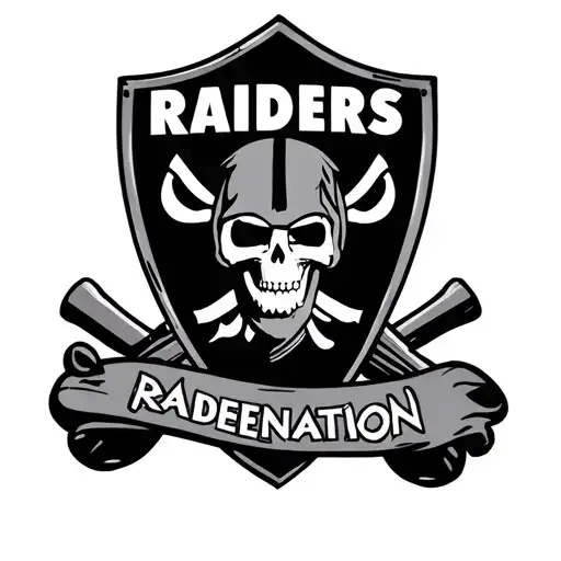 "RAIDERNATION" raider shield tattoo design idea