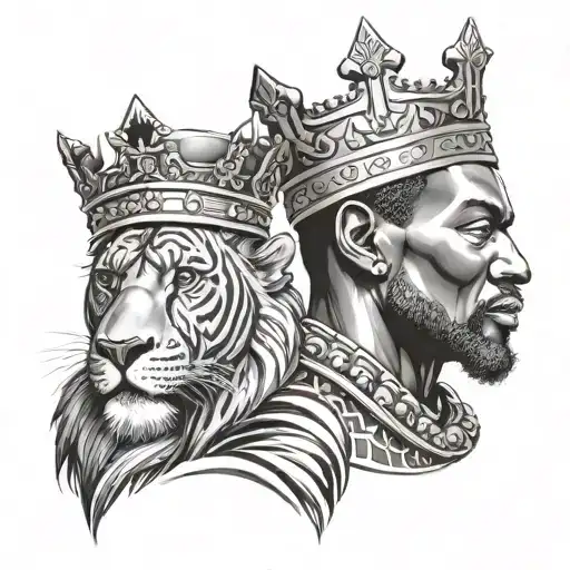 Cameroonian, African king tattoo design idea