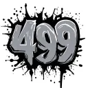 "499" "499" graffiti style tattoo tattoo design idea