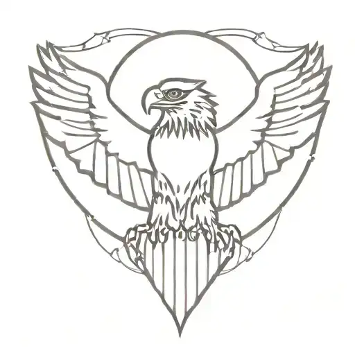 minimalist tattoo of a mexican eagle facing forward with earth in its claws tattoo design idea