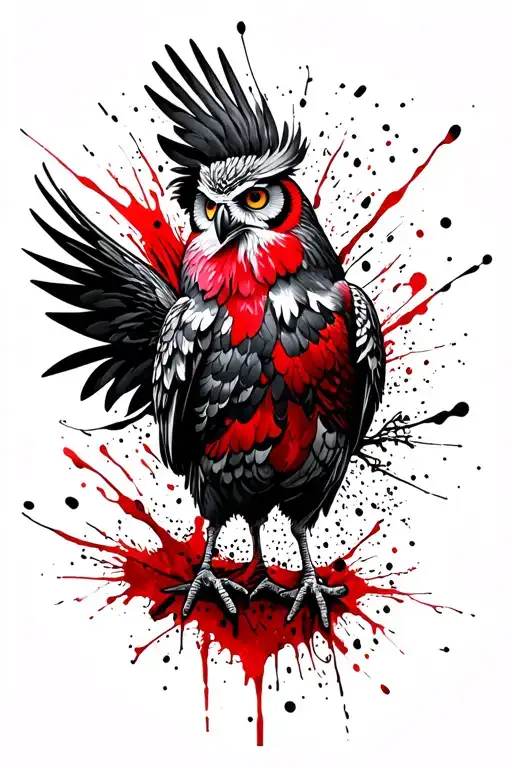 "Hoot with owl, soar with eagle"  to hoot with the owls, you gotta crow with the roosters, so you can soar with the eagles tattoo design idea