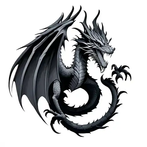 dragon fourth wing tattoo tattoo design idea