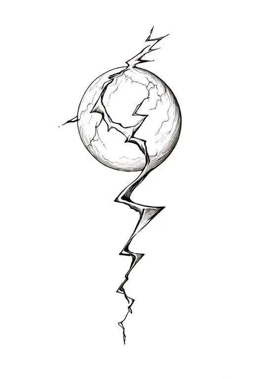 Ball lightning tattoo design idea