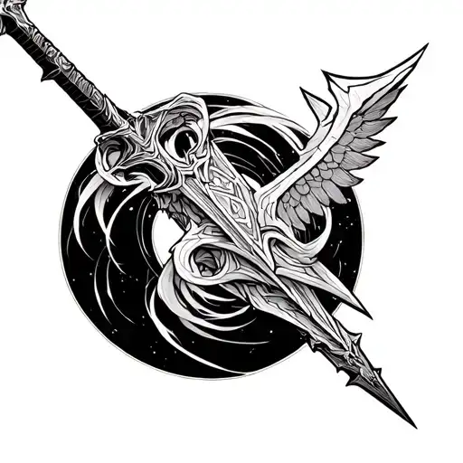 Spear Of Longinus Evangelion tattoo design idea