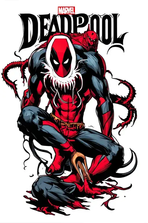 marvel superheroes Deadpool venom carnage tattoo design idea