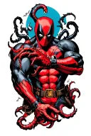 marvel superheroes Deadpool venom carnage tattoo design idea