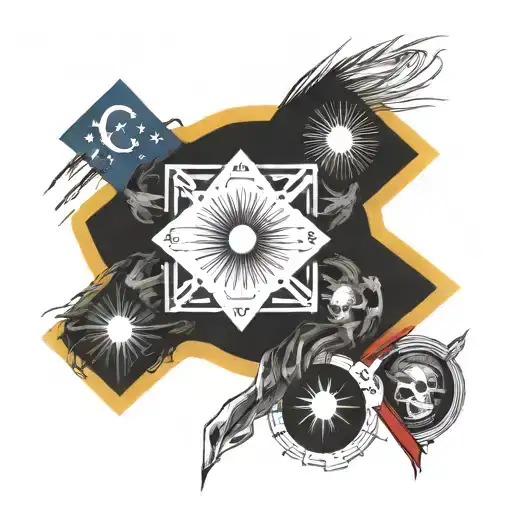 Filipino flag morphing half skeleton tattoo design idea