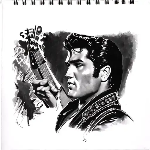 Elvis Presley tattoo design idea