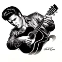 Elvis Presley tattoo design idea