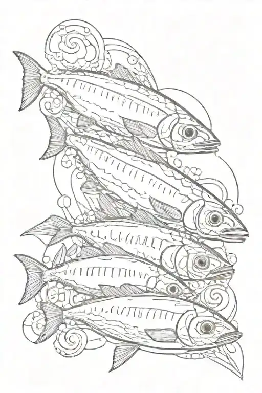 sardine tin tattoo design idea