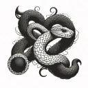 A realistic snake coiled around a HEART, capturing the essence of protection and loyalty tattoo design idea