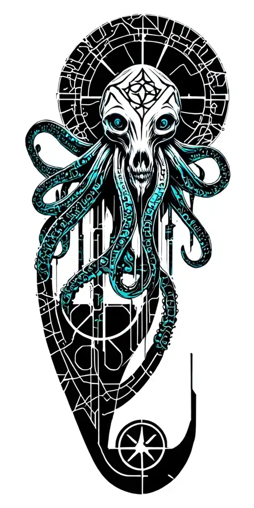 "Strange Aeons" "Strange Aeons" "Death May Die" Cthulhu Symbols, the Elder Sign, Lovecraftian, Necromomicon Sigil, Eldritch Horror tattoo design idea
