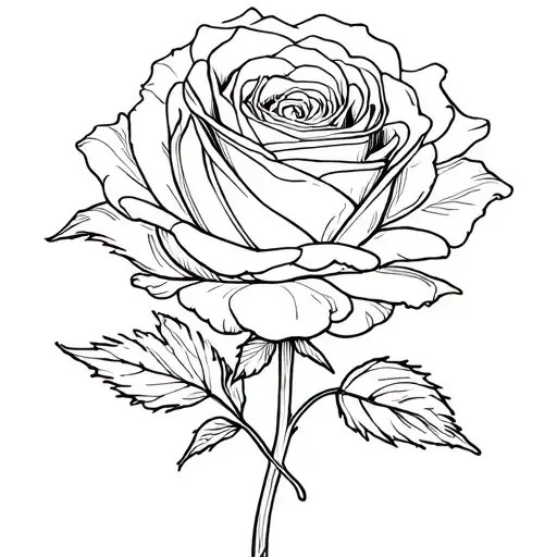 rose and cosmo birth flower dainty fine line intertwined tattoo design idea