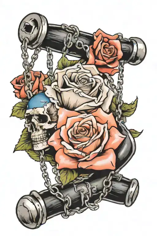 tattoo based on the song "new chains, same shackles" by $uideboy$ tattoo design idea