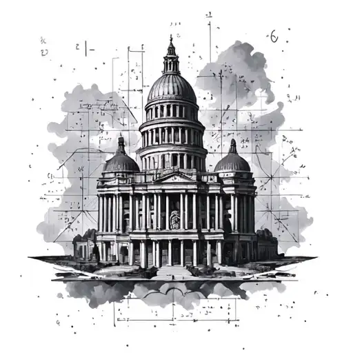 mathematics, architecture, history tattoo design idea