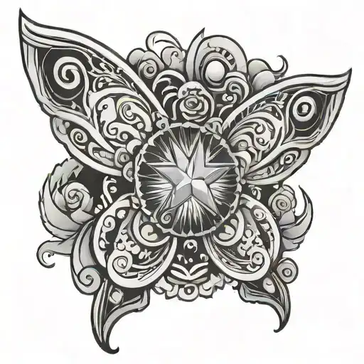 star vs the forces of evil star butterfly wings tattoo design idea