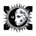 Sun and Luna. tattoo design idea