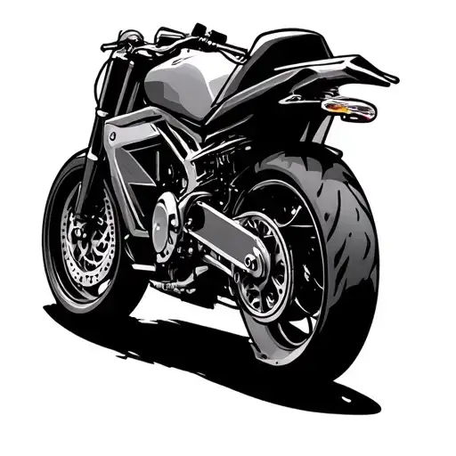 Motorbike tattoo design idea