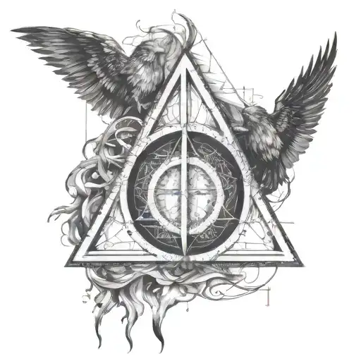 harry potter deathly hallows tattoo design idea
