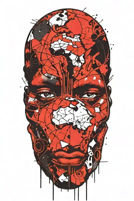 African continent tattoo design idea