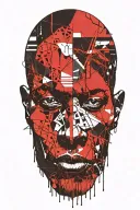 African continent tattoo design idea