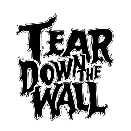 "Tear down the wall" Obstacles tattoo design idea