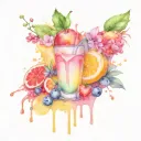 juice box tattoo design idea