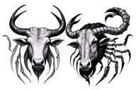 Taurus and Scorpio  tattoo design idea