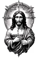 Jesus saves tattoo design idea