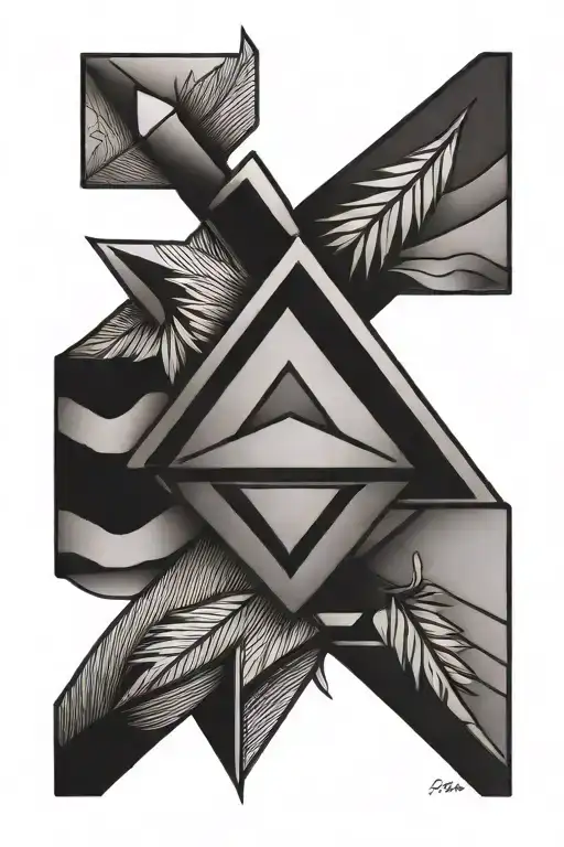 5 arrows chevron pointing upwards    tattoo design idea