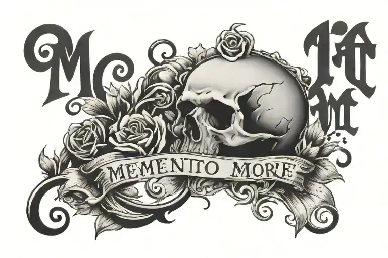 memento mori memento vivere lettering tattoo tattoo design idea