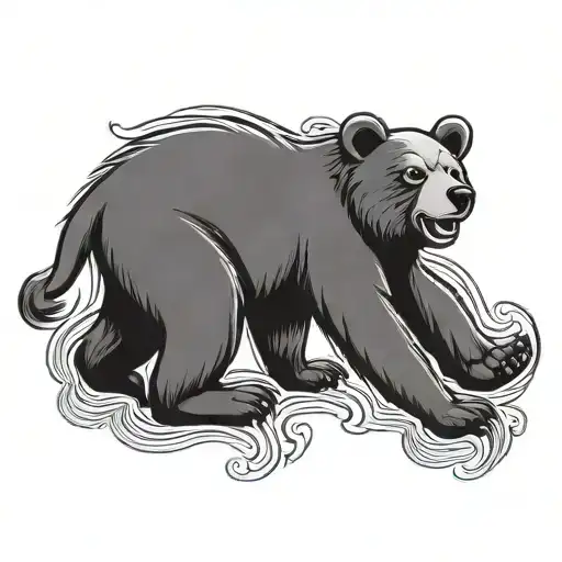 be grateful dead dancing bear tattoo design idea